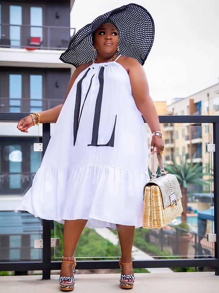 Street Fashion Plus Size - Women Casual Summer Dress Sleeveless Plus