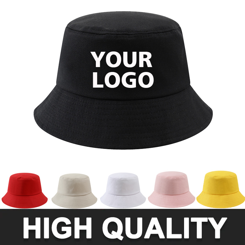 Bucket Hat Embroidered - Custom DIY Logo Bucket Hat for