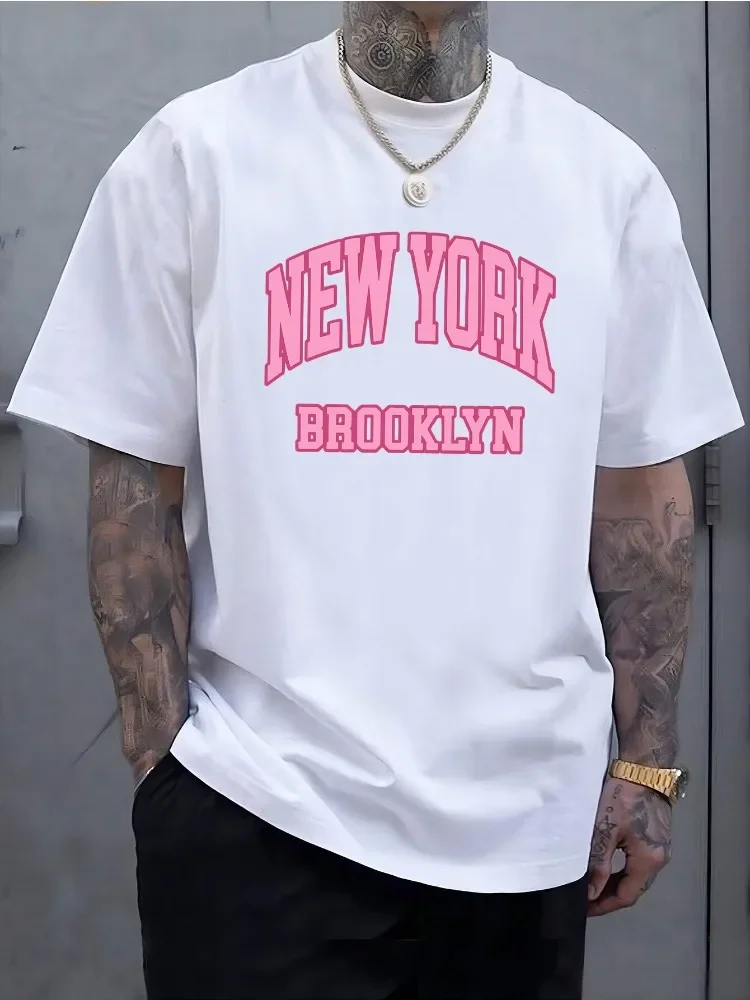 Men Summer Cotton Short Sleeve - Street Fashion Of New York 评论和价格