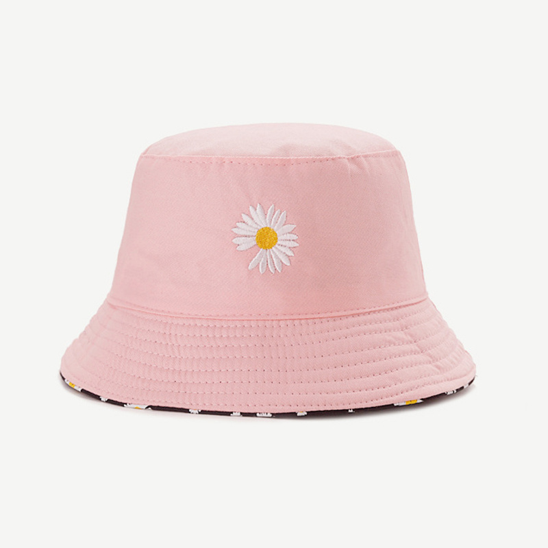 Summer Daisy Double-Sided  Buc - Bucket Hat Embroidered 评论和价格