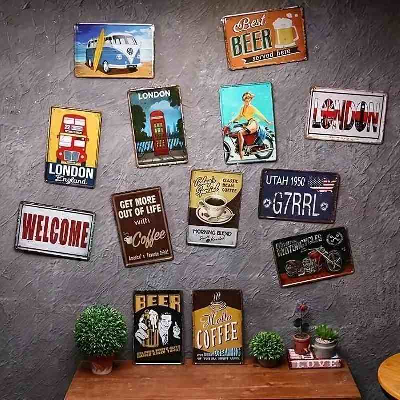 High-Definition Metal Tin Sign - Street Fashion Definition 评论和价格