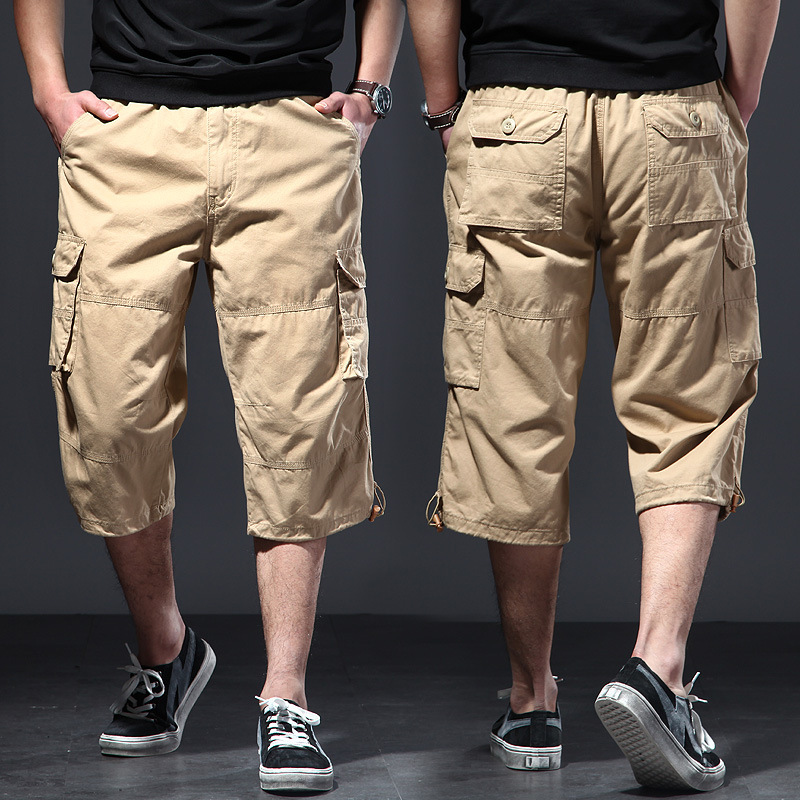 Men's Cotton 3/4 Pants Loose P - Street Fashion Plus Size 评论和价格