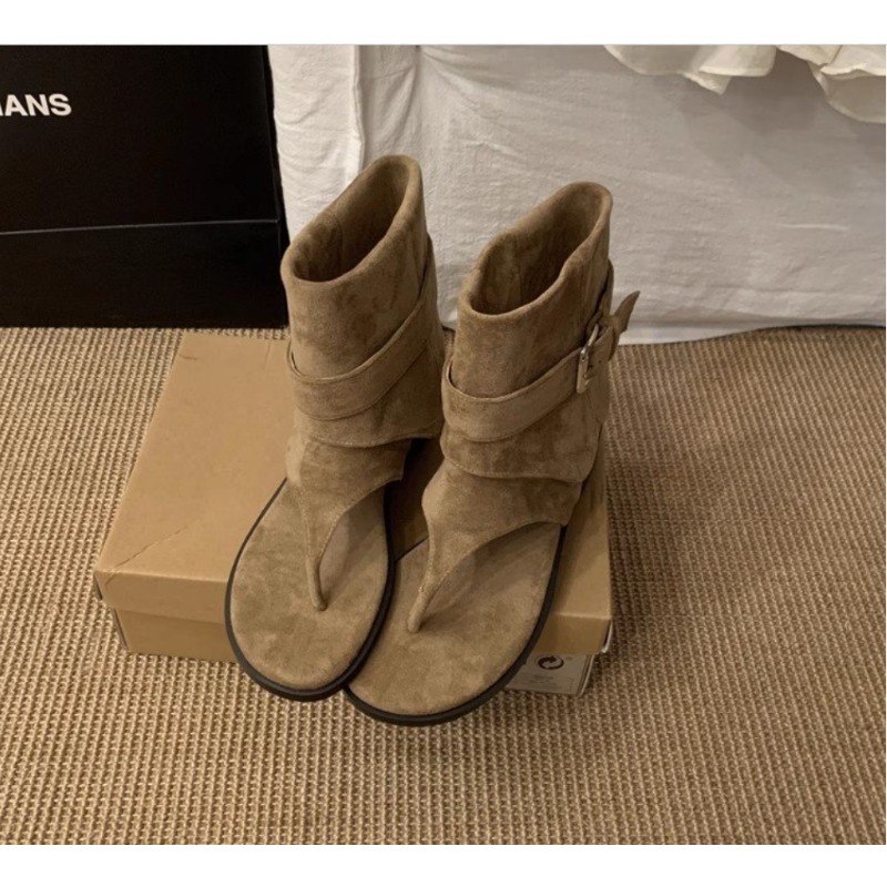 2025Spring Clip Toe Flats Sand - Street Fashion Dress 评论和价格