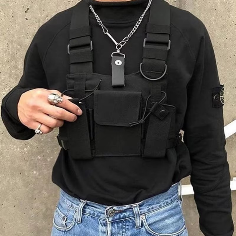 Functional Tactical Chest Bag  - Street Fashion Vest 评论和价格