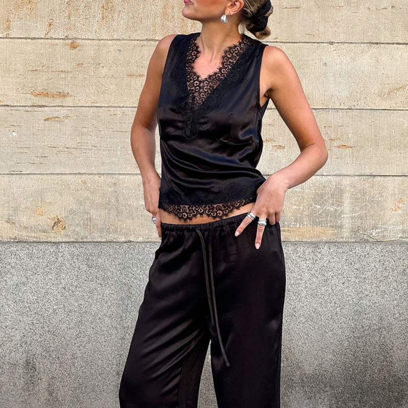 High Street Lace Sexy Women 2  - Street Fashion Vest 评论和价格
