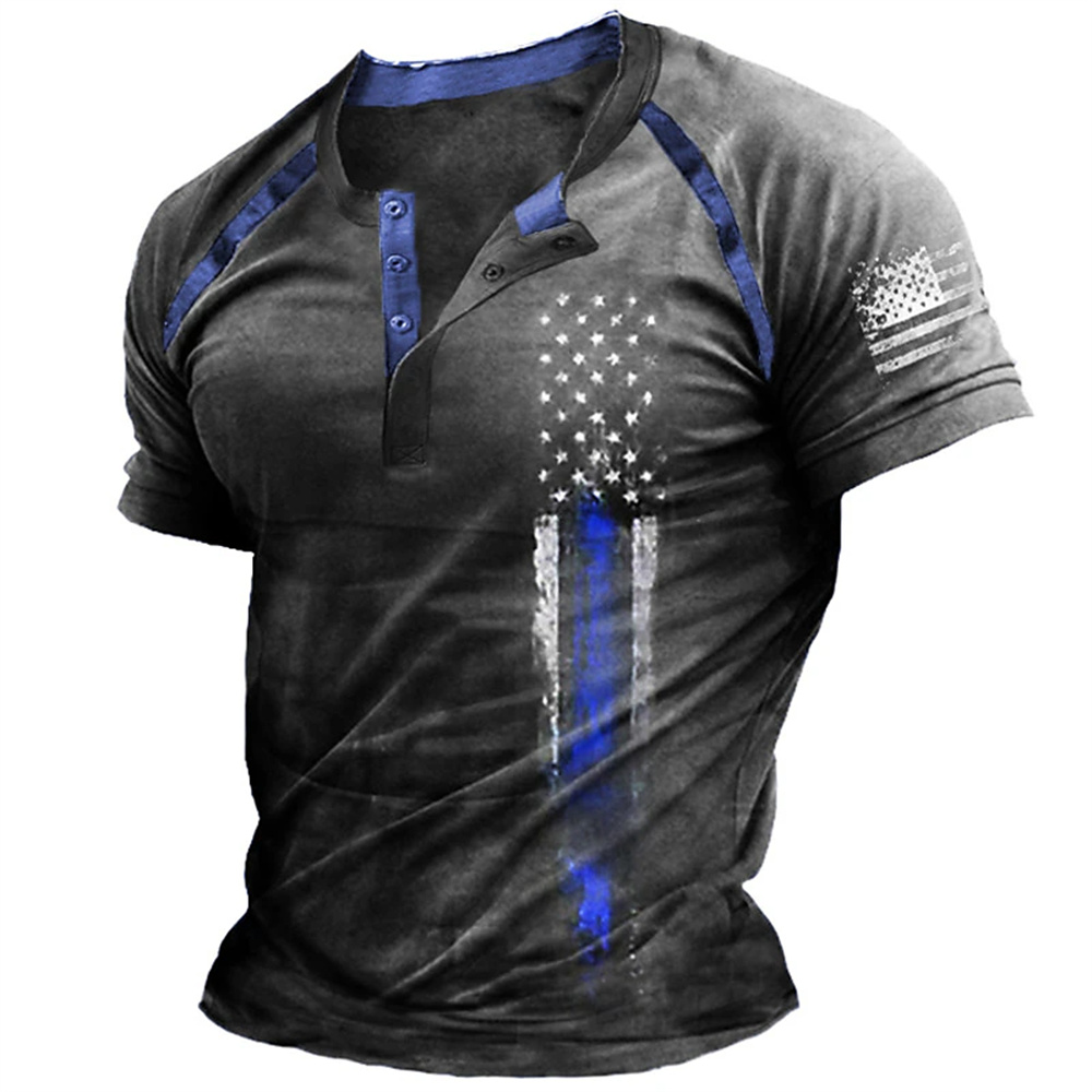 Funny 3D American Flag Print M - Street Fashion Men 评论和价格
