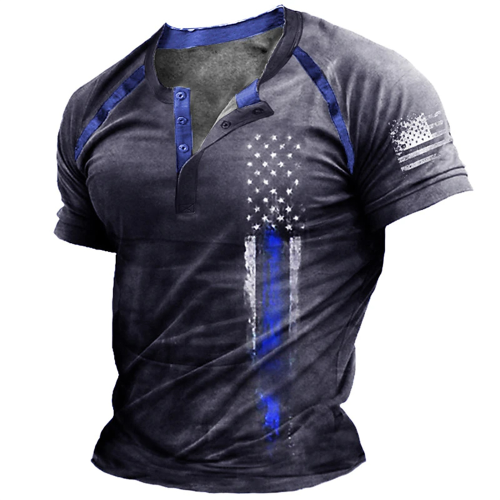 Funny 3D American Flag Print M - Street Fashion Men 评论和价格
