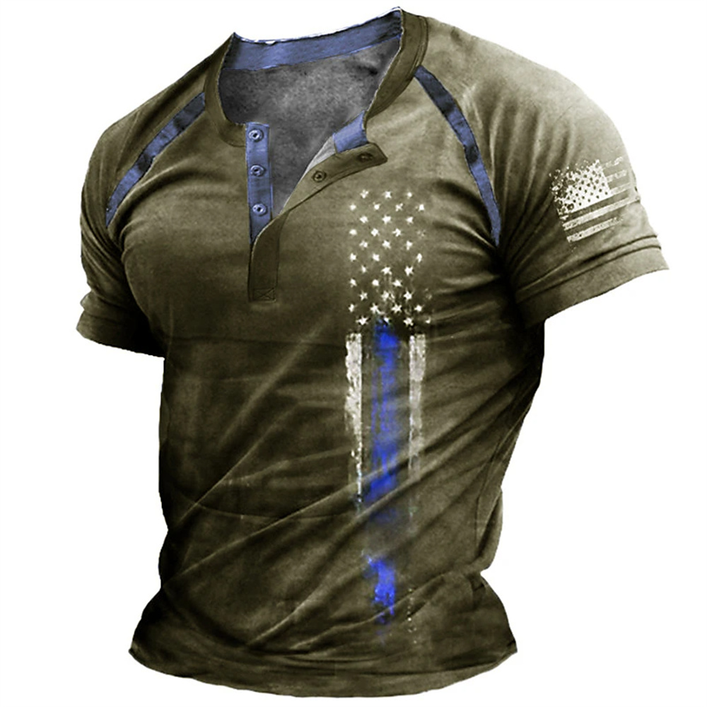 Funny 3D American Flag Print M - Street Fashion Men 评论和价格