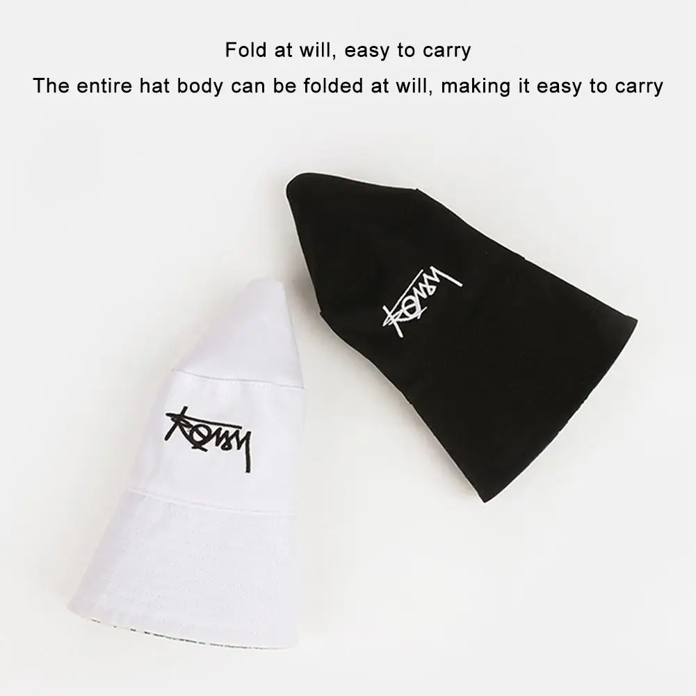 Double sided fisherman hat for - Bucket Hat Embroidered 评论和价格