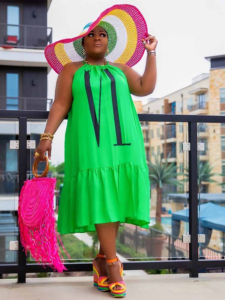 Women Casual Summer Dress Slee - Street Fashion Plus Size 评论和价格
