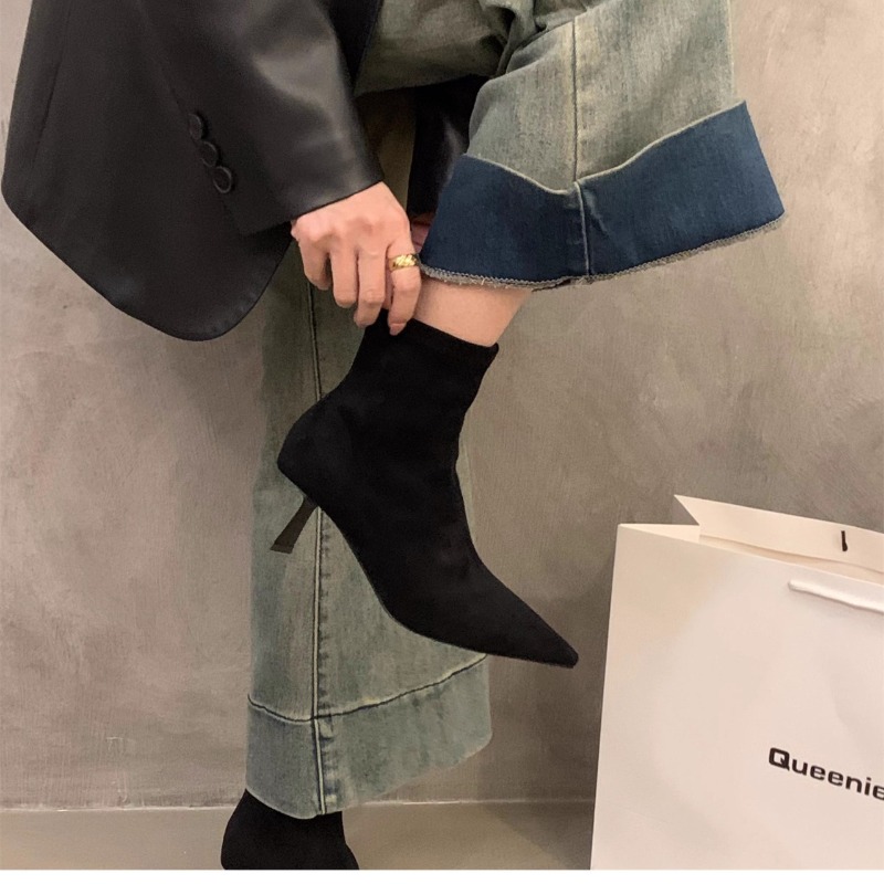 Women's Suede Stretch Ankle Bo - Street Fashion Dress 评论和价格