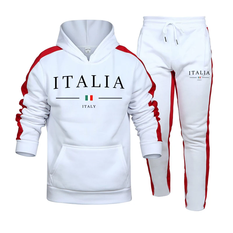 Men's Tracksuit 2 Pcs Sets Fas - Street Fashion Men 评论和价格