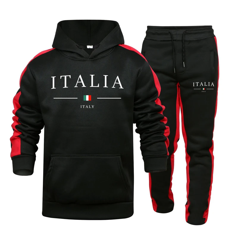 Men's Tracksuit 2 Pcs Sets Fas - Street Fashion Men 评论和价格