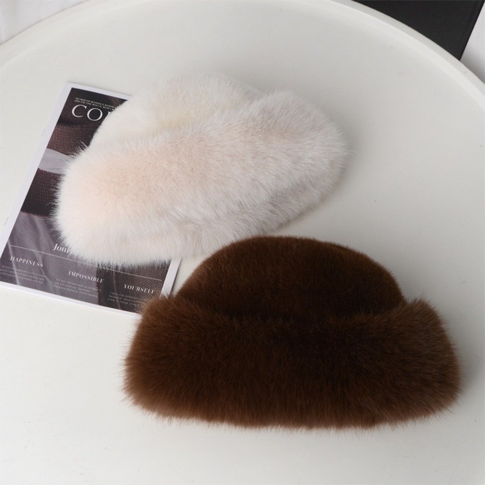 Fashion Headwear Fluffy Fur Wi - Bucket Hat Embroidered 评论和价格