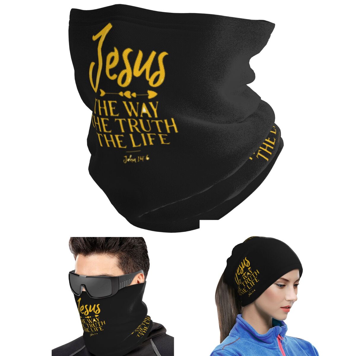 John 14 6 Jesus The Way Truth  - Bandana Multi Way 评论和价格