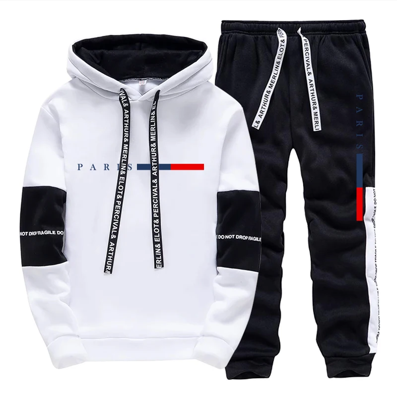 Men's Set/Hoodie/Pants Paris F - Street Fashion Men 评论和价格