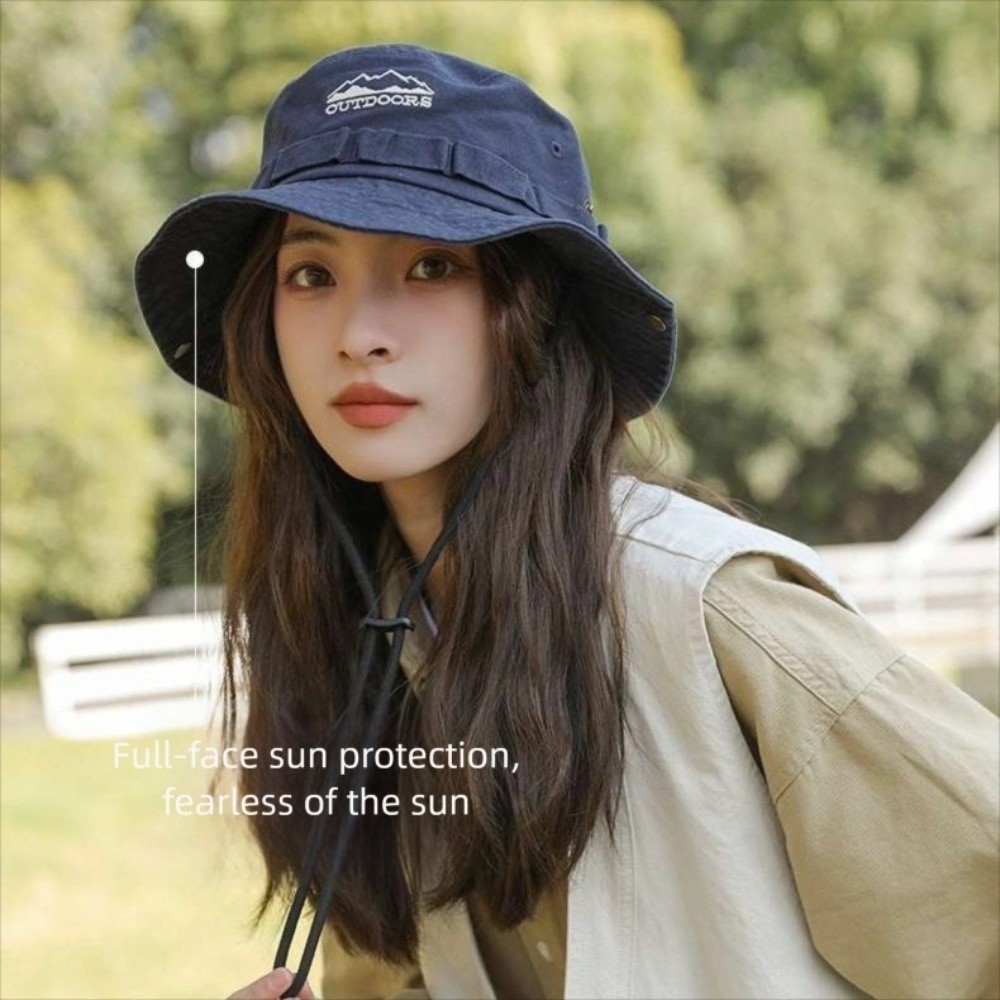 Camping Mountain Climbing Hat  - Bucket Hat Embroidered 评论和价格