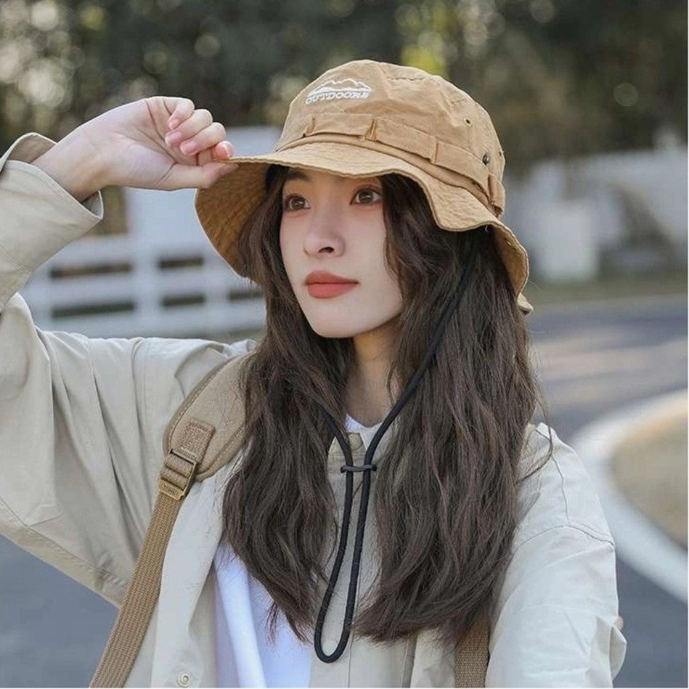 Camping Mountain Climbing Hat  - Bucket Hat Embroidered 评论和价格