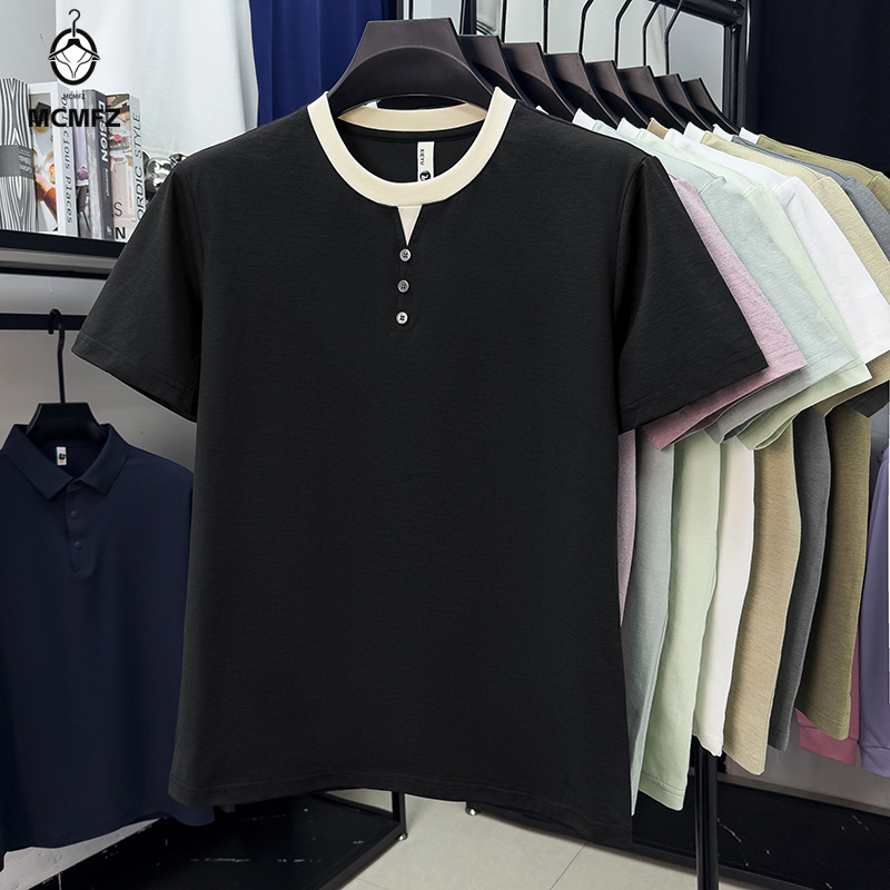 Men Casual Short Sleeve Henley - Street Fashion Men 评论和价格