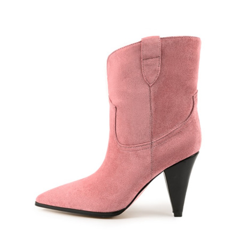 Bicolor Spike Heels Pull On Fa - Street Fashion Plus Size 评论和价格